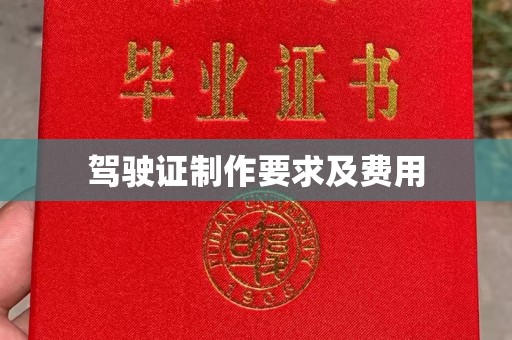 桥头驾驶证制作要求及费用