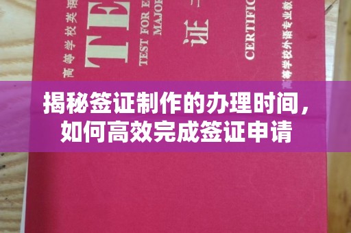 桥头揭秘签证制作的办理时间，如何高效完成签证申请