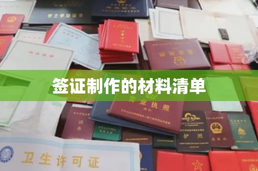 桥头签证制作的材料清单