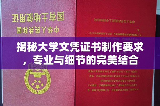桥头揭秘大学文凭证书制作要求，专业与细节的完美结合