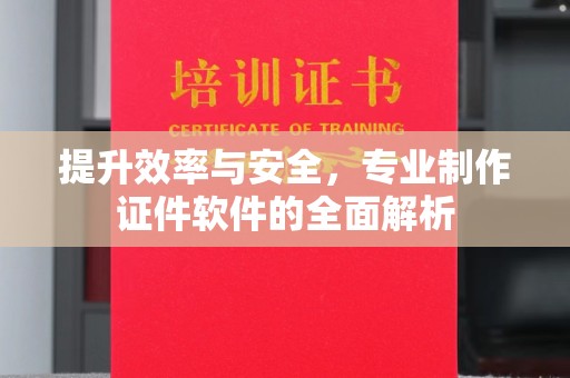 桥头提升效率与安全，专业制作证件软件的全面解析