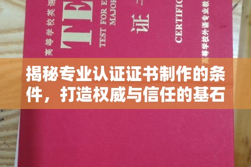 桥头揭秘专业认证证书制作的条件，打造权威与信任的基石